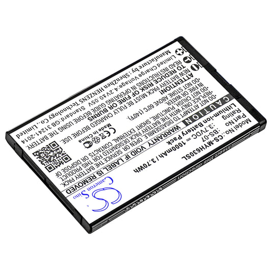 Replacement Battery for myPhone  6300 – Mobile, SmartPhone – 1000mAh / 3.70Wh / 3.7V