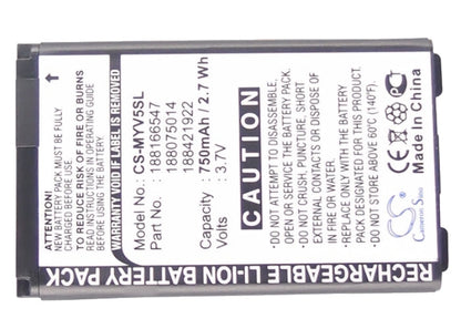 Replacement Battery for Vodafone  Simply 1 – Mobile, SmartPhone – 750mAh / 2.78Wh / 3.7V