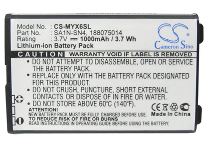 Replacement Battery for Sagem  MYV65 – Mobile, SmartPhone – 1000mAh / 3.70Wh / 3.7V