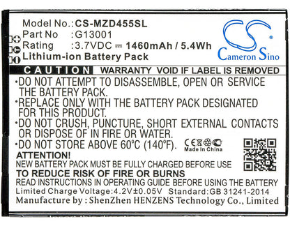 Replacement Battery for NAVON  MD455 – Mobile, SmartPhone – 1460mAh / 5.40Wh / 3.7V