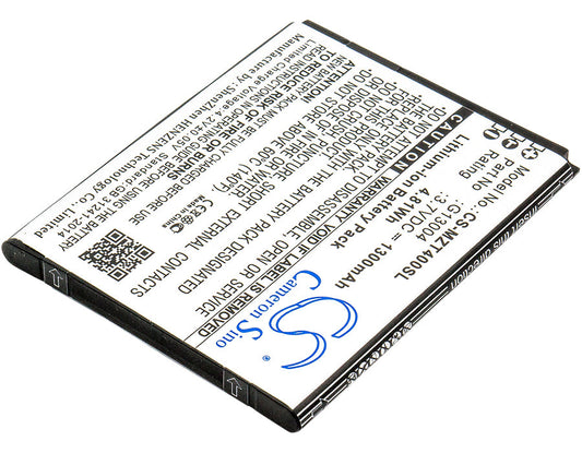 Replacement Battery for NAVON  Mizu T400 – Mobile, SmartPhone – 1300mAh / 4.81Wh / 3.7V