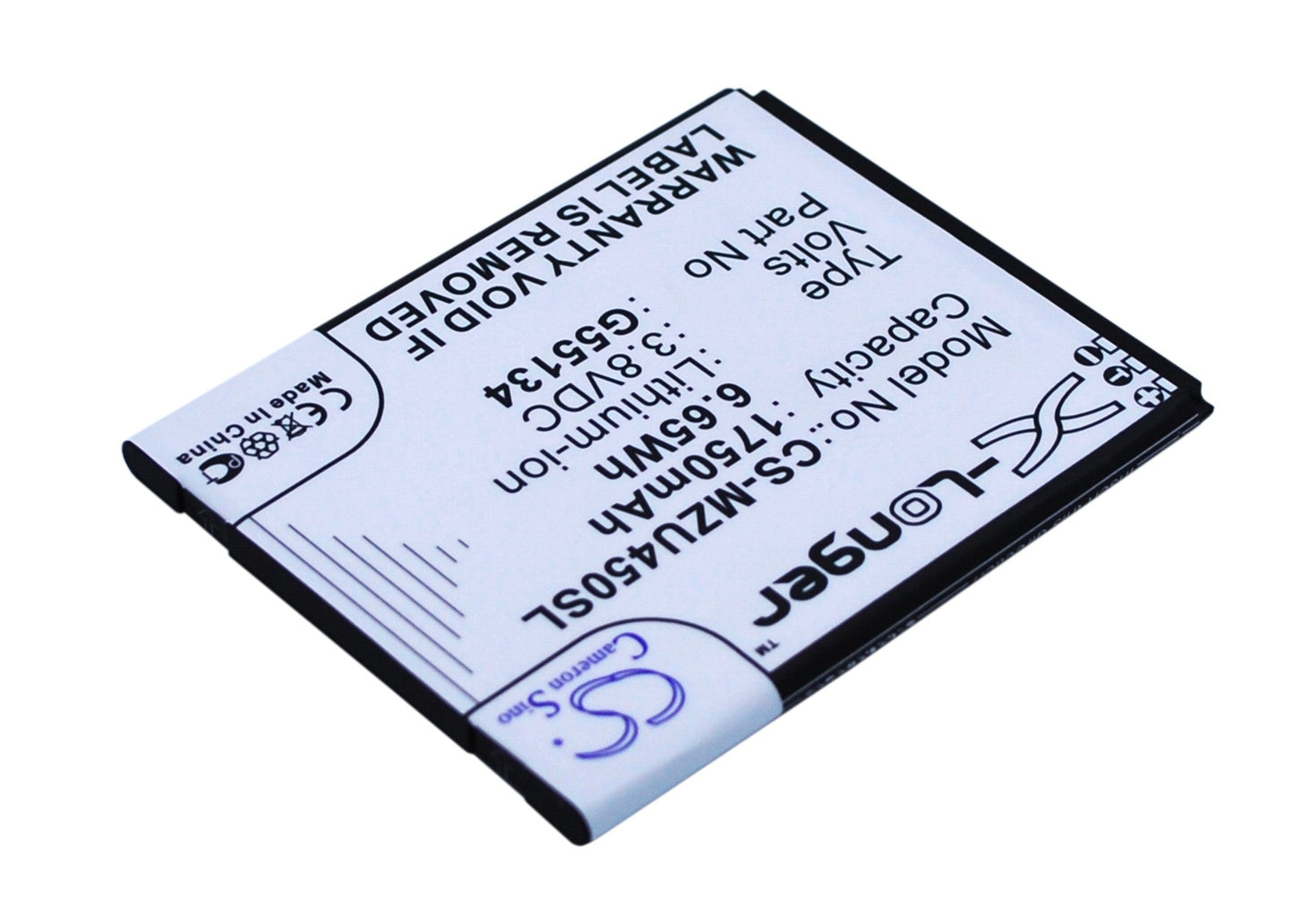 Replacement Battery for NAVON  Mizu M450 – Mobile, SmartPhone – 1750mAh / 6.65Wh / 3.8V