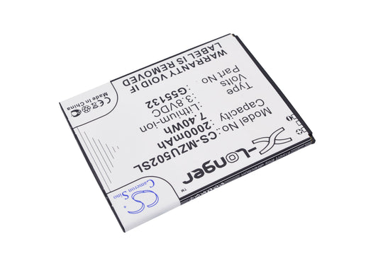 Replacement Battery for NAVON  Mizu D502 – Mobile, SmartPhone – 2000mAh / 7.60Wh / 3.8V