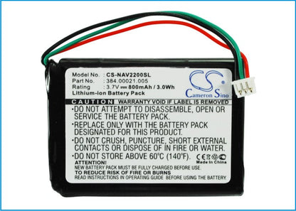 Replacement Battery for Navigon  2200 – GPS, Navigator – 800mAh / 3.7V