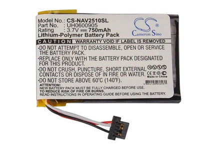 Replacement Battery for Navigon  2510 – GPS, Navigator – 750mAh / 3.7V