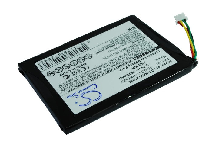 Replacement Battery for Navigon  7210 – GPS, Navigator – 1600mAh/5.9Wh / 3.7V