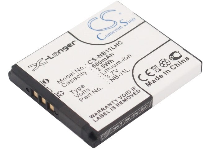 Replacement Battery for Canon  ELPH 110 HS – Camera – 680mAh / 2.52Wh / 3.7V