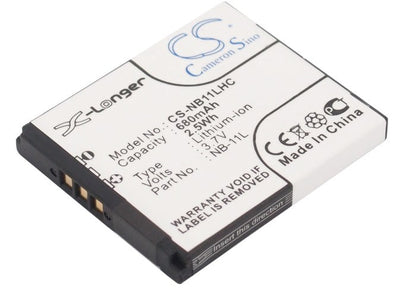 Replacement Battery for Canon  ELPH 110 HS – Camera – 680mAh / 2.52Wh / 3.7V