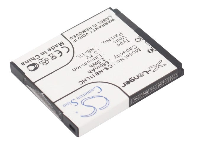 Replacement Battery for Canon  ELPH 110 HS – Camera – 680mAh / 2.52Wh / 3.7V