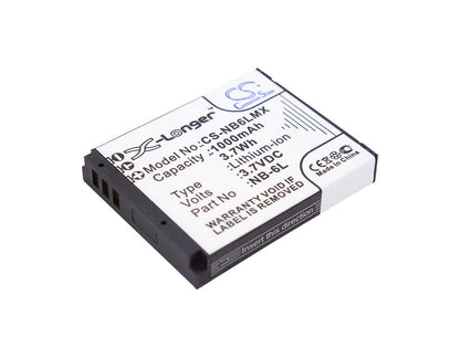 Replacement Battery for Canon  Digital IXUS 200 IS – Camera – 1000mAh / 3.70Wh / 3.7V
