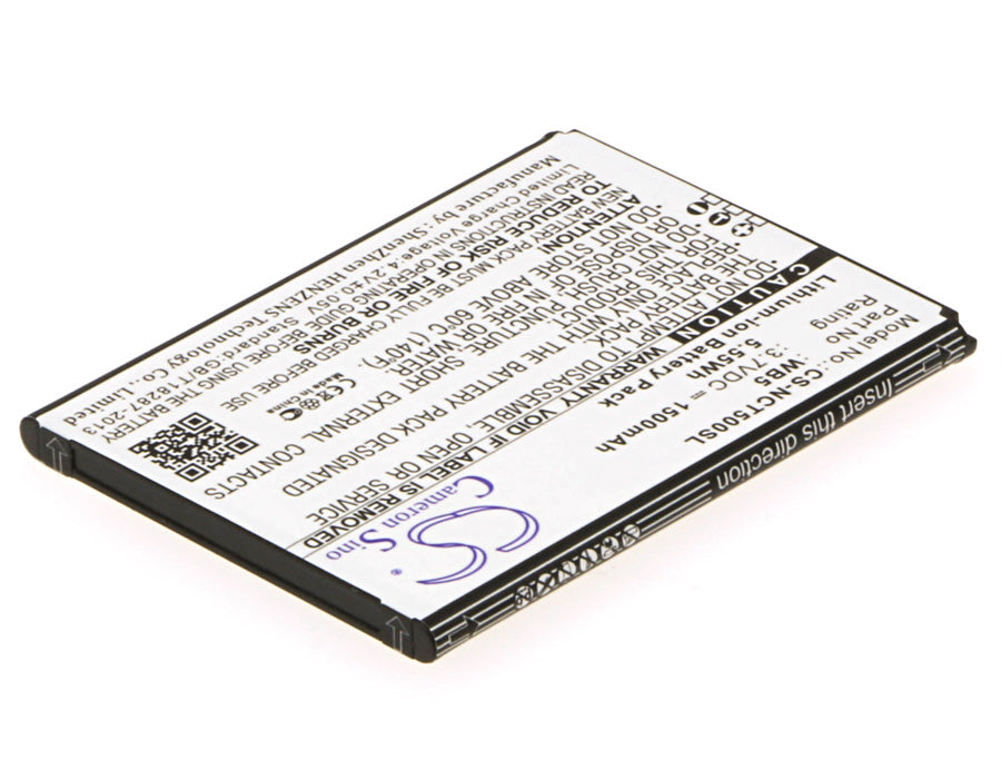 Replacement Battery for INQ  Cloud Touch – Mobile, SmartPhone – 1500mAh / 5.55Wh / 3.7V