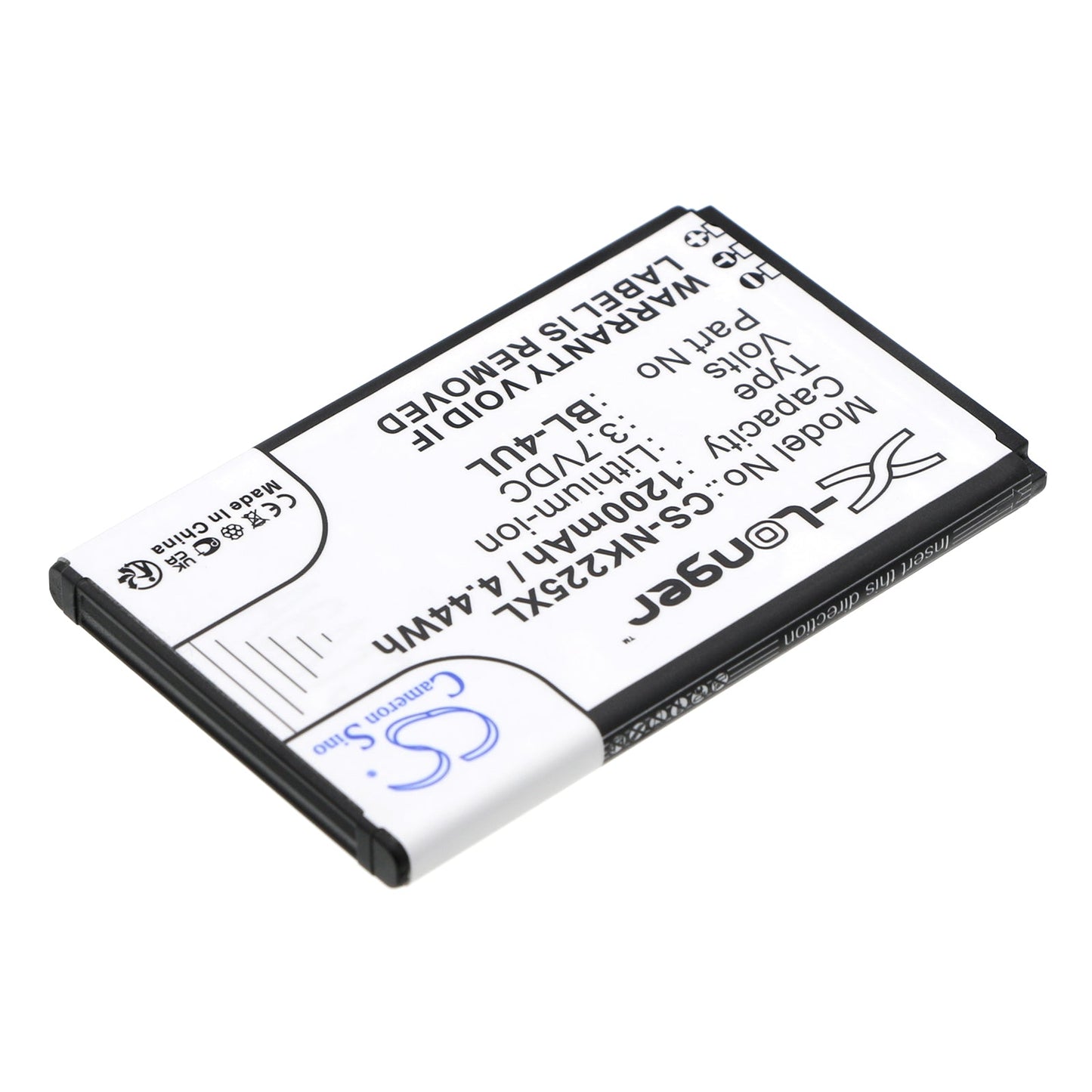 Replacement Battery for Nokia  3310 2017 – Mobile, SmartPhone – 1200mAh / 4.44Wh / 3.7V