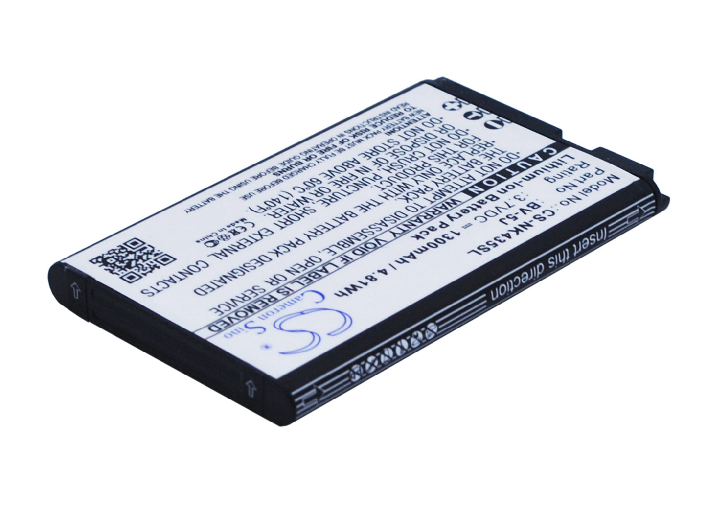 Replacement Battery for Nokia  Lumia 435 – Mobile, SmartPhone – 1300mAh / 4.81Wh / 3.7V
