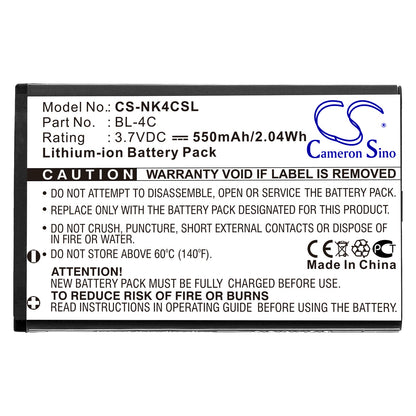 Replacement Battery for Rollei  Compactline 83 – Camera – 550mAh / 2.04Wh / 3.7V