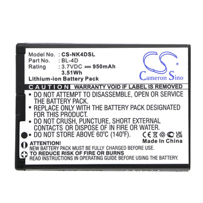 Replacement Battery for BLU  Hero 2 – Mobile, SmartPhone – 950mAh / 3.52Wh / 3.7V