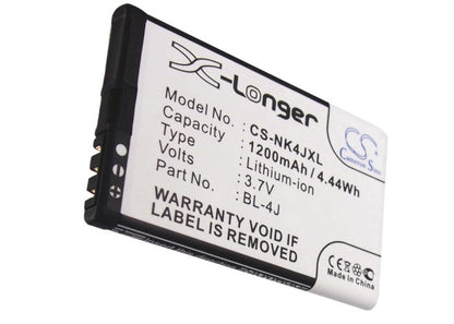 Replacement Battery for Nokia  C6 – Mobile, SmartPhone – 1200mAh / 4.44Wh / 3.7V