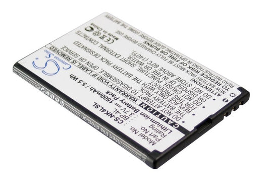 Replacement Battery for Nokia  6760 Slide – Mobile, SmartPhone – 1500mAh / 5.55Wh / 3.7V