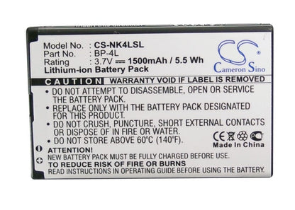 Replacement Battery for KNmobile  I736 – Mobile, SmartPhone – 1500mAh / 5.55Wh / 3.7V