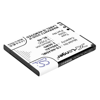Replacement Battery for Nokia  2680 – Mobile, SmartPhone – 800mAh / 2.96Wh / 3.7V