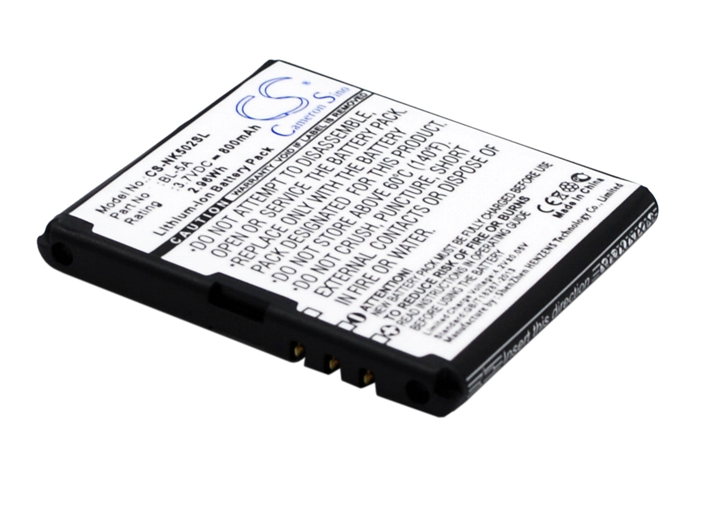 Replacement Battery for Nokia  Asha 502 – Mobile, SmartPhone – 800mAh / 2.96Wh / 3.7V