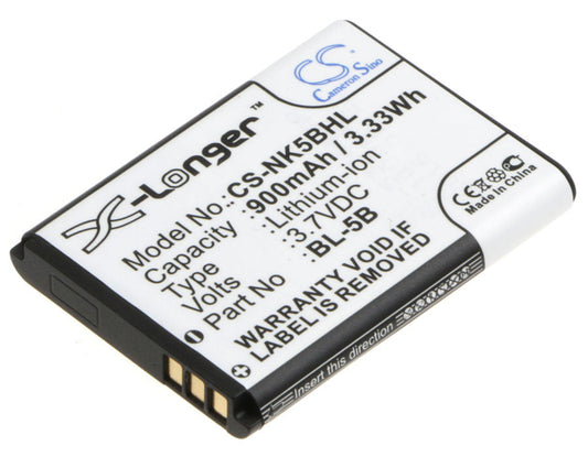 Replacement Battery for Rollei  10050 – Camera – 900mAh / 3.33Wh / 3.7V
