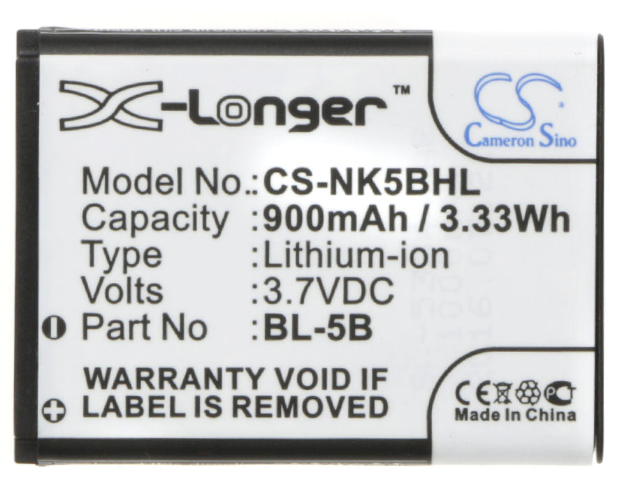 Replacement Battery for Rollei  10050 – Camera – 900mAh / 3.33Wh / 3.7V