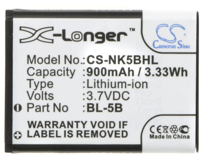Replacement Battery for Rollei  10050 – Camera – 900mAh / 3.33Wh / 3.7V