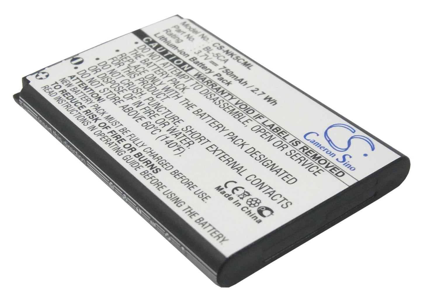 Replacement Battery for ZIKOM  Z650 – GPS, Navigator – 750mAh / 2.78Wh / 3.7V