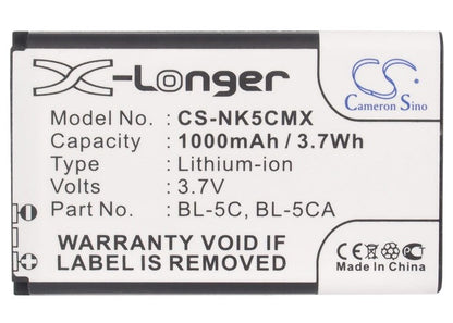 Replacement Battery for ZIKOM  Z650 – Barcode Scanner – 1000mAh / 3.70Wh / 3.7V