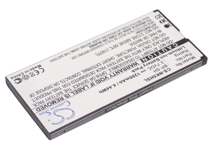 Replacement Battery for Nokia  Lumia 701 – Mobile, SmartPhone – 1200mAh / 4.44Wh / 3.7V