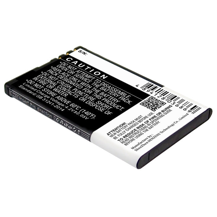 Replacement Battery for Nokia  5230 – Mobile, SmartPhone – 1200mAh / 4.44Wh / 3.7V