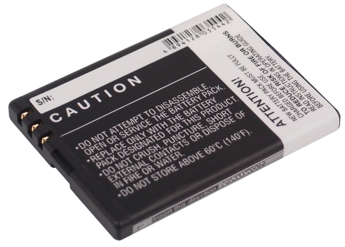 Replacement Battery for Nokia  2330 – Mobile, SmartPhone – 900mAh/3.33Wh / 3.7V