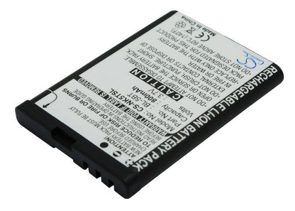 Replacement Battery for Nokia  2600 classic – Mobile, SmartPhone – 800mAh/2.96Wh / 3.7V