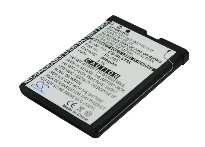 Replacement Battery for Nokia  2600 classic – Mobile, SmartPhone – 800mAh/2.96Wh / 3.7V