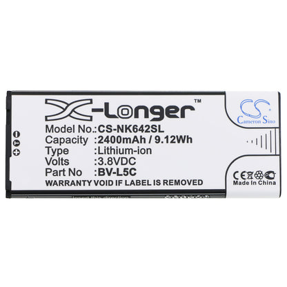 Replacement Battery for Microsoft  Lumia 640 Dual SIM – Mobile, SmartPhone – 2400mAh / 9.12Wh / 3.8V