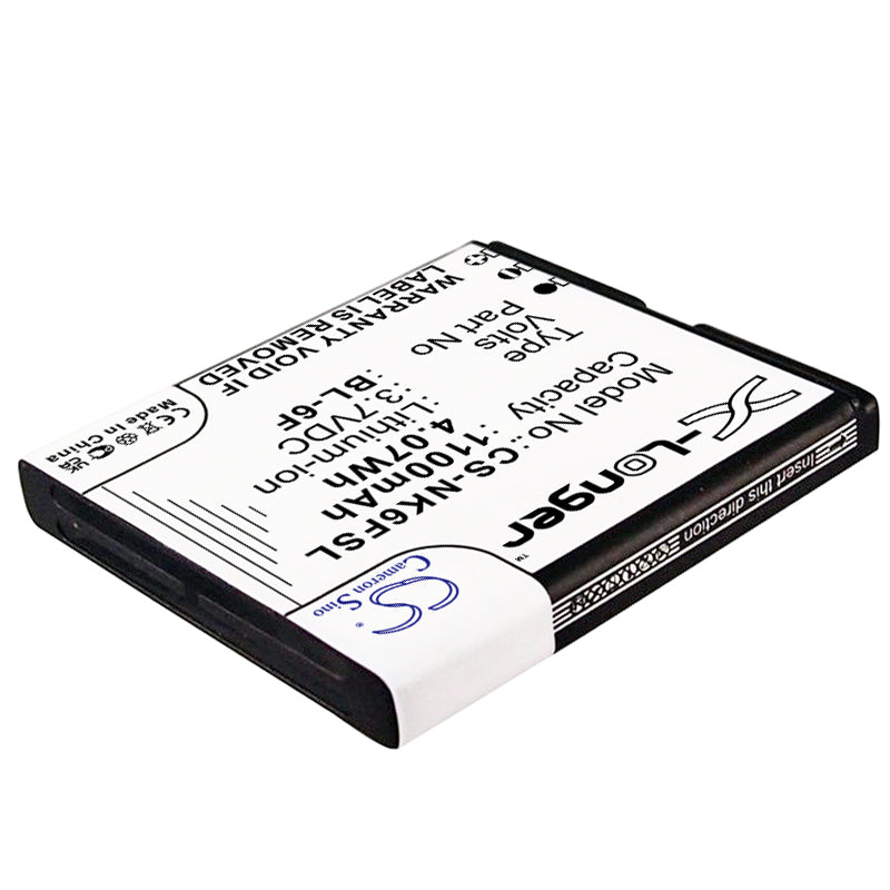 Replacement Battery for Nokia  N78 – Mobile, SmartPhone – 1100mAh / 4.07Wh / 3.7V