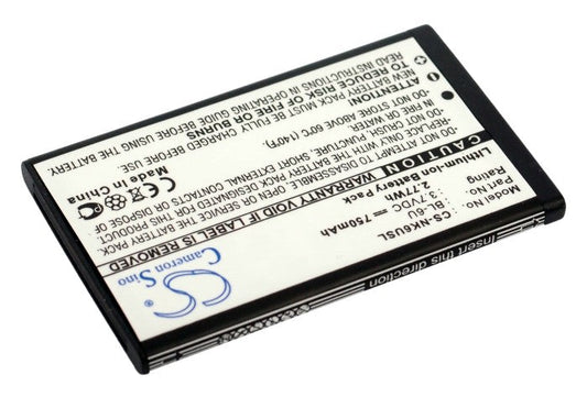 Replacement Battery for Nokia  8820 – Mobile, SmartPhone – 750mAh / 3.7V