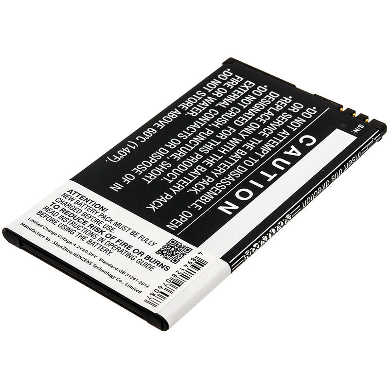 Replacement Battery for Nokia  Lumia 810 – Mobile, SmartPhone – 1800mAh / 6.66Wh / 3.7V