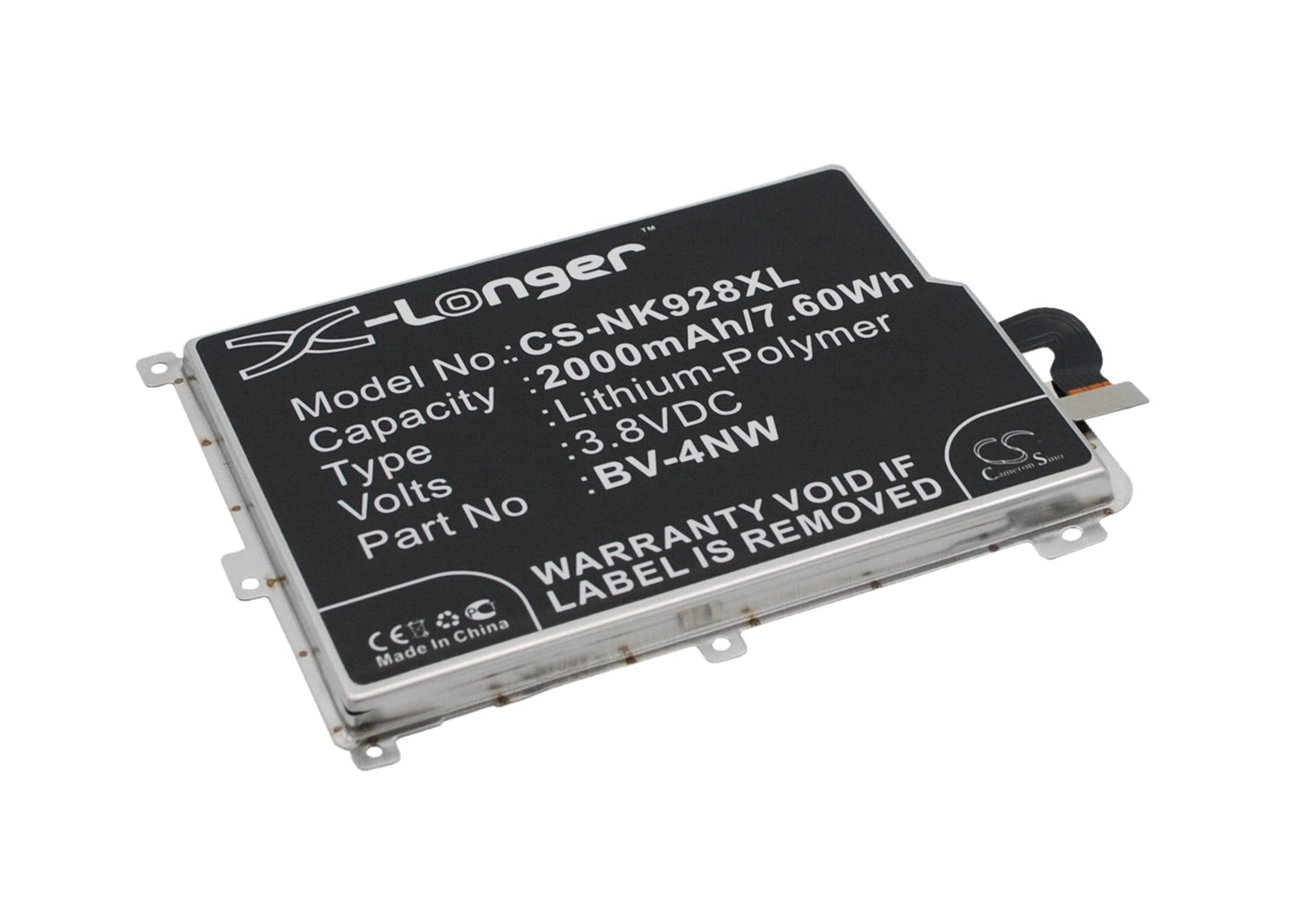 Replacement Battery for Microsoft  Lumia 928 – Mobile, SmartPhone – 2000mAh / 7.60Wh / 3.8V