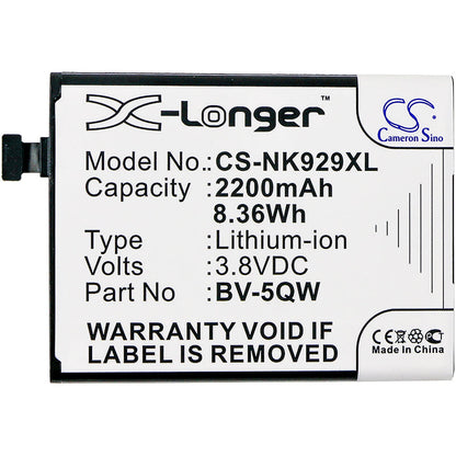 Replacement Battery for Nokia  iCOM – Mobile, SmartPhone – 2200mAh / 8.36Wh / 3.8V