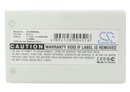 Replacement Battery for Nokia  6340 – Mobile, SmartPhone – 900mAh / 3.7V