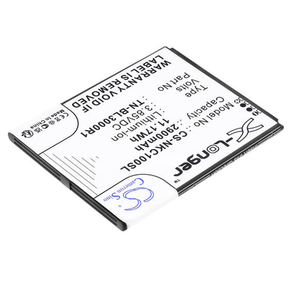 Replacement Battery for Nokia  C100 – Mobile, SmartPhone – 2900mAh / 11.17Wh / 3.85V