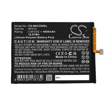 Replacement Battery for Nokia  C20 Plus – Mobile, SmartPhone – 4850mAh / 18.67Wh / 3.85V