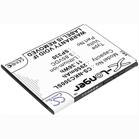 Replacement Battery for Nokia  C3 2020 – Mobile, SmartPhone – 2950mAh / 11.36Wh / 3.85V