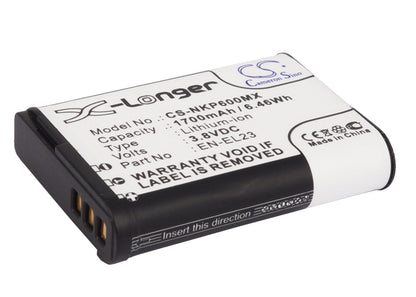 Replacement Battery for Nikon  Coolpix P600 – Camera – 1700mAh / 6.46Wh / 3.8V