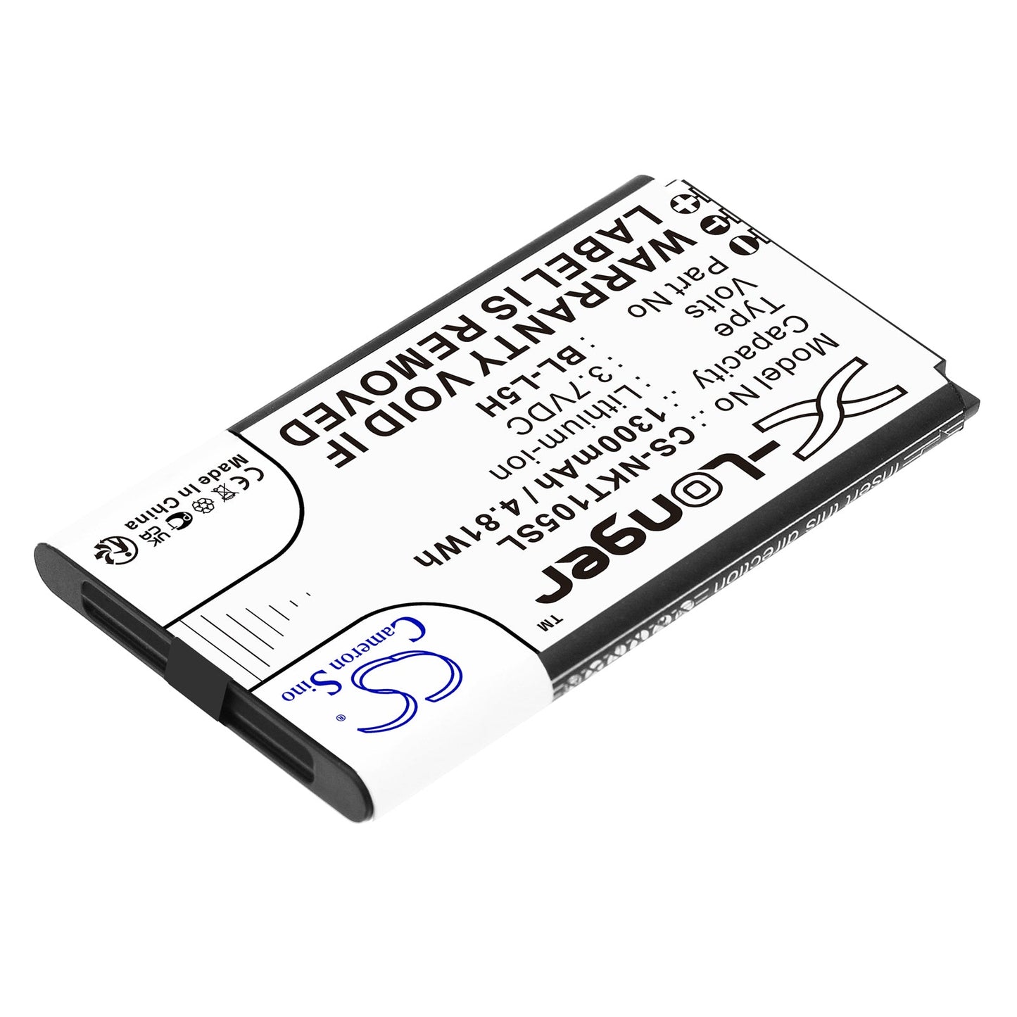 Replacement Battery for Nokia  105 2023 – Mobile, SmartPhone – 1300mAh / 4.81Wh / 3.7V