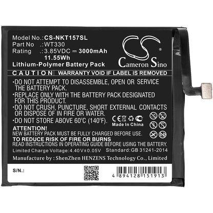 Replacement Battery for Nokia  4.2 – Mobile, SmartPhone – 3000mAh / 11.55Wh / 3.85V