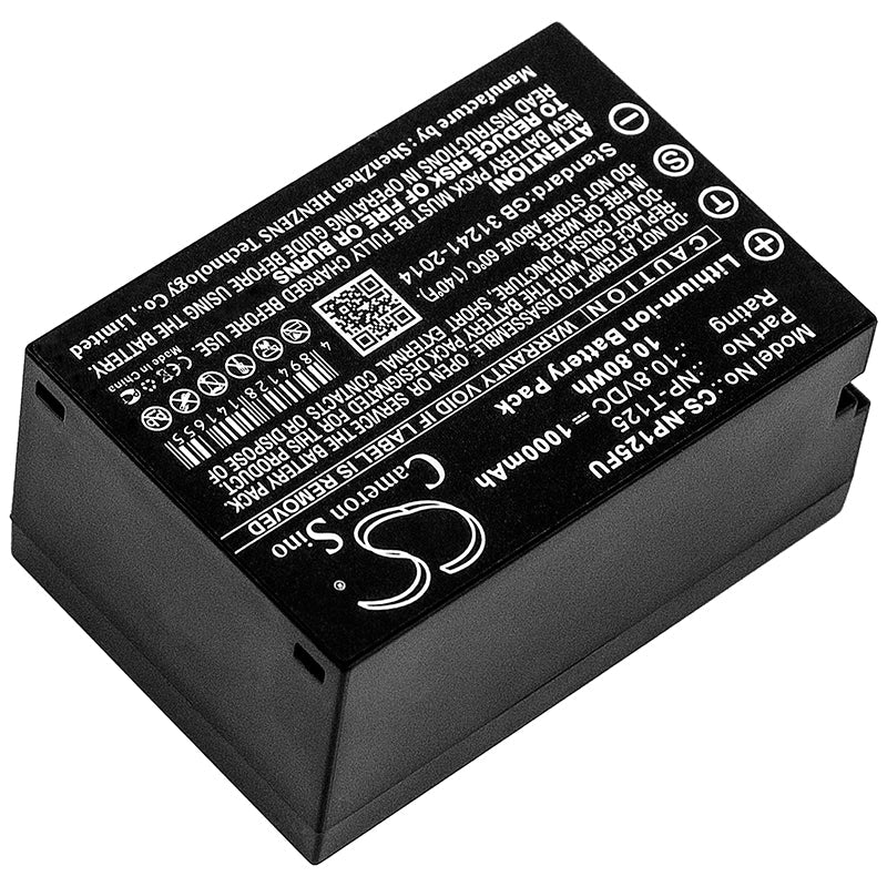 Replacement Battery for Fujifilm  GFX 50S – Camera – 1000mAh / 10.80Wh / 10.8V