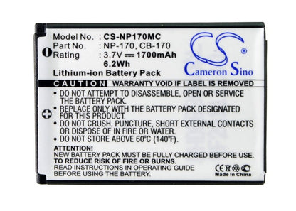 Replacement Battery for Ordro  HDV-D325 – Camera – 1700mAh / 3.7V
