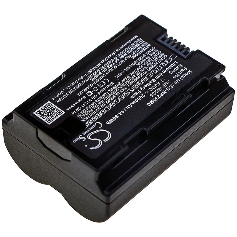 Replacement Battery for Fujifilm  GFX100S – Camera – 2000mAh / 14.80Wh / 7.4V